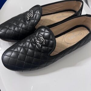 Chanel Black Quilted Women's Loafers